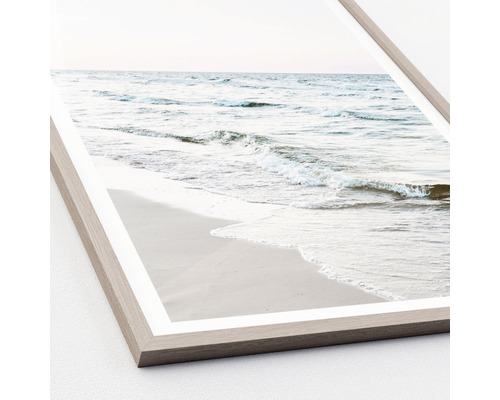 Ingelijste strandfoto met uitzicht op zee