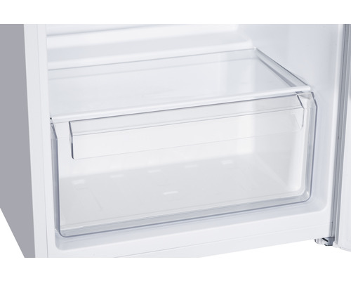 Binnenaanzicht van een koelkast met een transparante lade