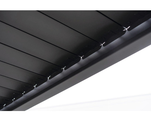 Gedetailleerd aanzicht van een lamellenpergola