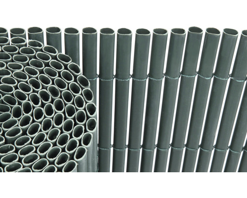 KONSTA PVC Rolscherm kunststof donkergroen, 3 m x 180 cm Kunststof privacymat opgerold en uitgerold