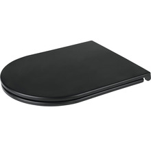 Zwarte D-vormige toiletzitting van duroplast