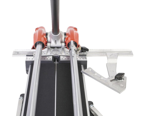 Tegelsnijder met geleiderails en hoekaanslag