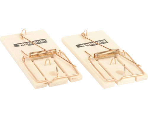 Twee houten muizenvallen