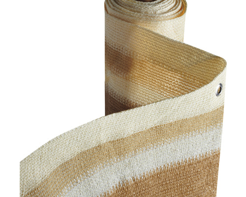 KONSTA Balkondoek HDPE-stof 180 gr/m2 kunststof bruin-beige-wit, 5 m x 90 cm