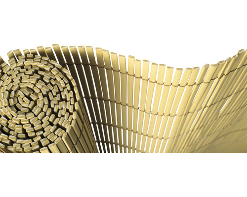 KONSTA PVC Rolscherm bamboe look kunststof crème, 3 m x 90 cm