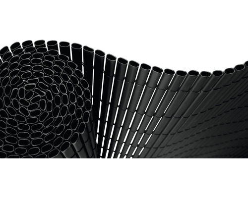 KONSTA PVC Rolscherm kunststof antraciet, 3 m x 90 cm Bamboe mat als privacyschermrol