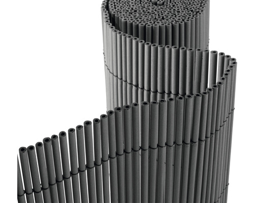 KONSTA PVC Rolscherm Premium kunststof antraciet, 3 m x 180 cm Bamboe rietmat