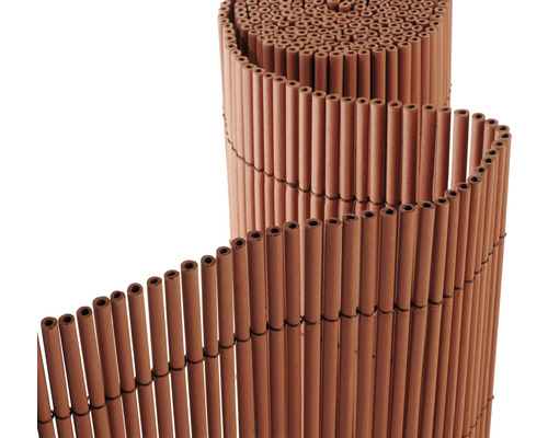 KONSTA PVC Rolscherm Premium kunststof bruin, 3 m x 90 cm Oprolbare bamboemat als privacyscherm