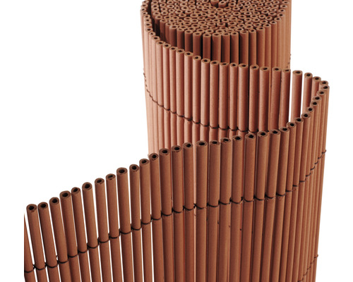KONSTA PVC Rolscherm Premium kunststof bruin, 3 m x 180 cm Bamboe mat als privacyscherm en decoratie voor de tuin