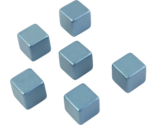 TRENDFORM Magneten kubus blauw 6 stuks