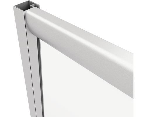 Detail van een douchecabineframe van metaal