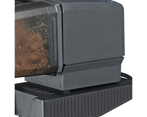 Detailopname van een voederautomaat voor aquaria