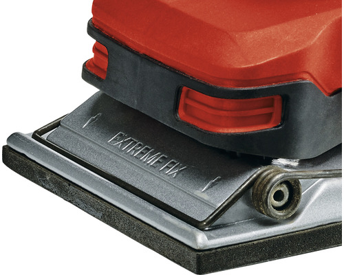 Detailopname van een vlakschuurmachine met Extreme Fix functie