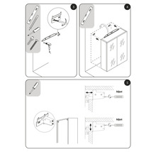 Afbeelding van de montage-instructies voor een spiegelkast.