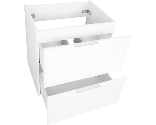 Witte wastafelonderkast met twee lades