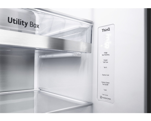 Interieur van een koelkast met digitaal display en Utility Box