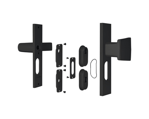 Onderdelen van de deurklinkset