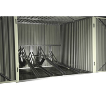 Fietsbox met drie fietsenrekken