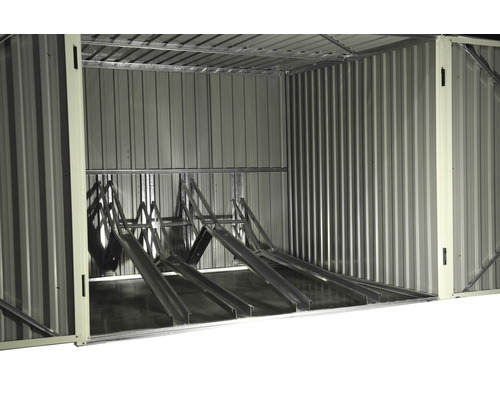 Fietsbox met drie fietsenrekken