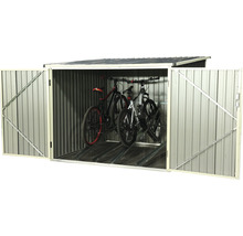 Metalen fietsengarage met twee fietsen