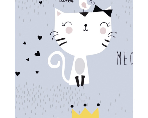 Decoratief patroon met kat, vogel, hart en kroon