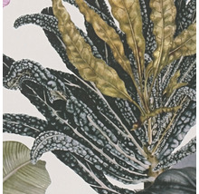 Detail van een behang met plantenmotief