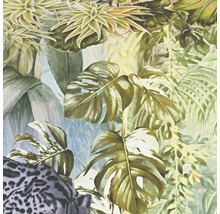 Behang met jungleprint met planten- en diermotieven