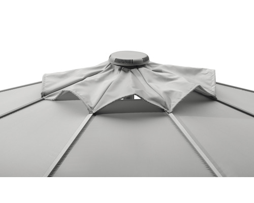 Detailopname van het bovenste deel van een parasol