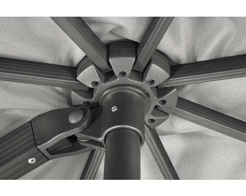 Detailopname van het frame van een parasol