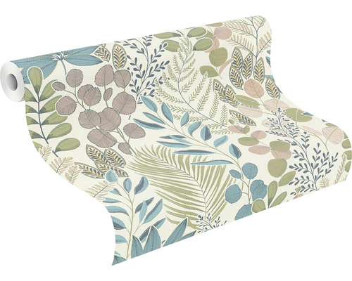 Behangrol met bladerpatroon