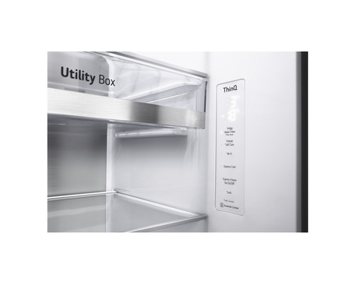 Interieur van een koelkast met Utility Box en digitale display