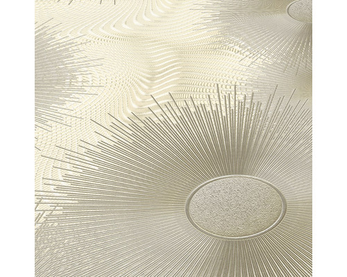 Behang met abstract patroon van lijnen en cirkels