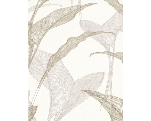 Behang met bladerenmotief