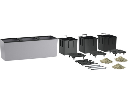 Verhoogde plantenbak met planteninzetstukken, irrigatiesysteem, substraat en accessoires