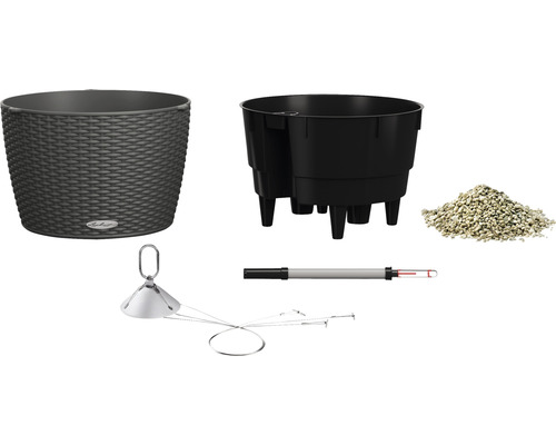 Bloembak met irrigatiesysteem, waterniveau-indicator en accessoires