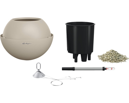 Lechuza plantenbak met inzetstuk, waterniveau-indicator, meststof en irrigatiesysteem