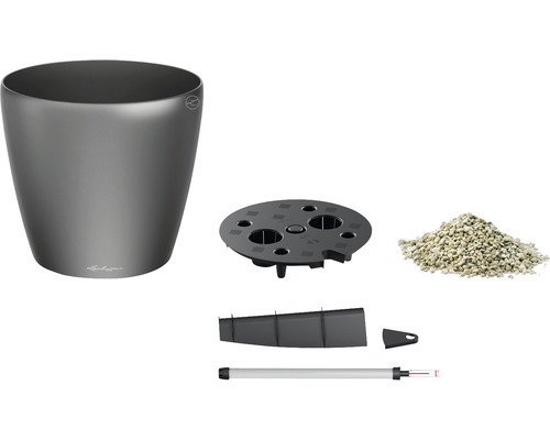 Lechuza Classico Premium 21 complete set met plantenbak, inzetstuk, aardesubstraat en waterniveau-indicator