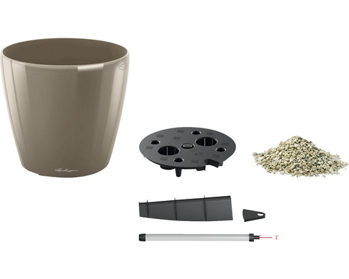 Lechuza Classico pot set met inzetstuk, substraat, waterniveau-indicator en overloop