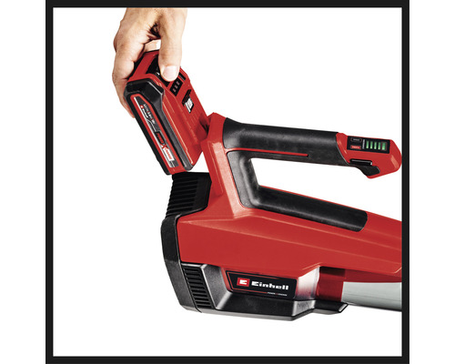 Accu plaatsen in een Einhell bladblazer