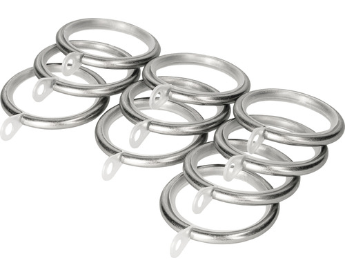 Metalen gordijnringen met gli-inzetstuk, set