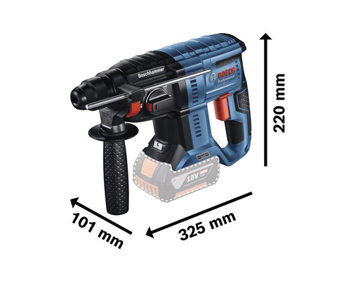 Bosch accuboormachine met afmetingen