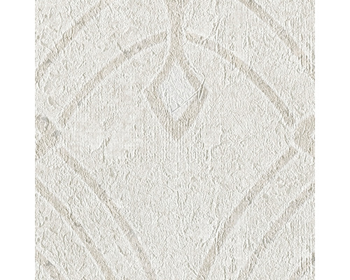 Close-up van een wit structuurbehang met ruitpatroon