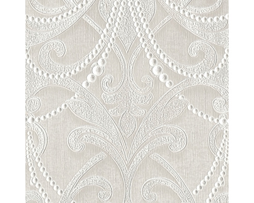 Behang met bloemmotief en parellook