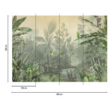 Fotobehang met jungle motief, 400 cm breed en 280 cm hoog