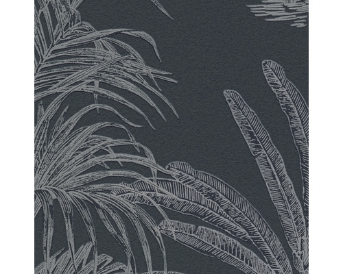 Detail van een behang met tropische plantmotieven