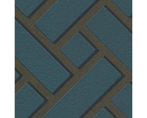 Behang met geometrisch patroon van vierkanten en rechthoeken