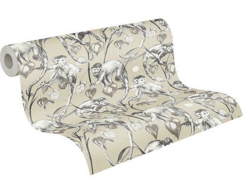 Behangrol met apenpatroon