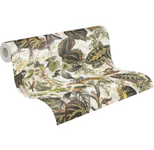 Behangrol met jungle dieren en plantenmotieven