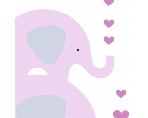 Illustratie van een olifant met harten