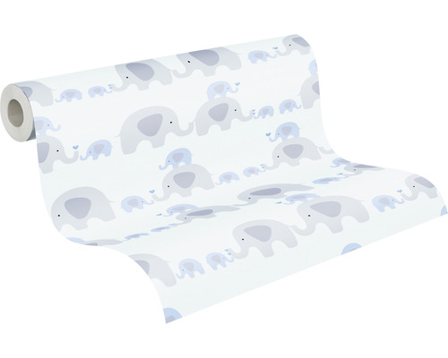 Behangrol met olifantenpatroon voor kinderkamer